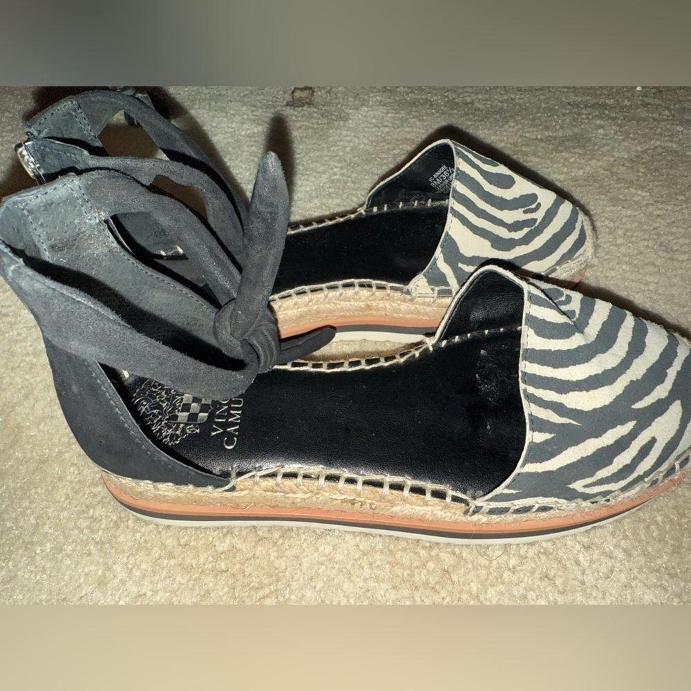 Vince Camuto Zebra Print Espadrilles